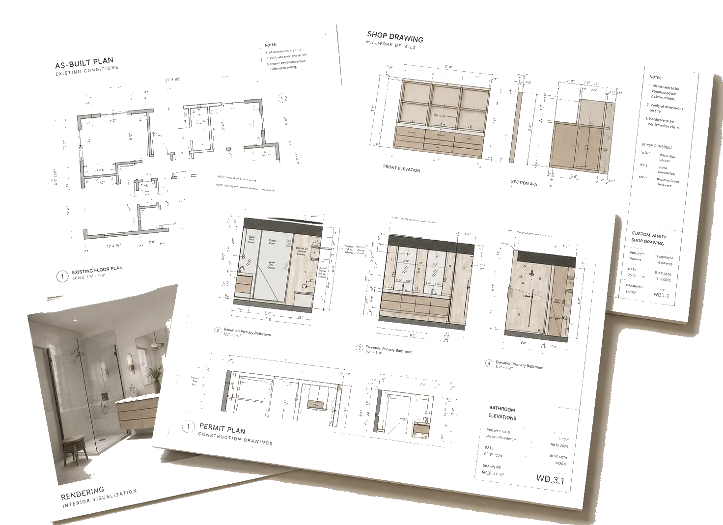Residential renovation design, technical coordination and construction documentation by NODO Partner