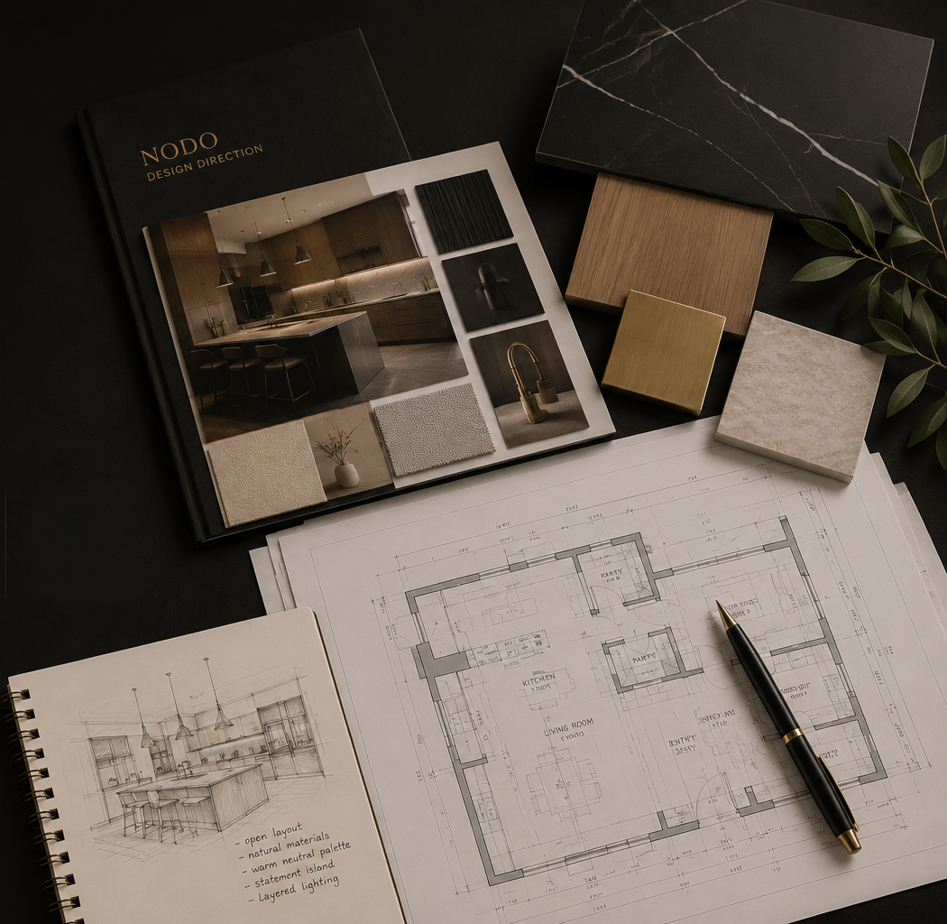 Design direction materials and residential drawing studies