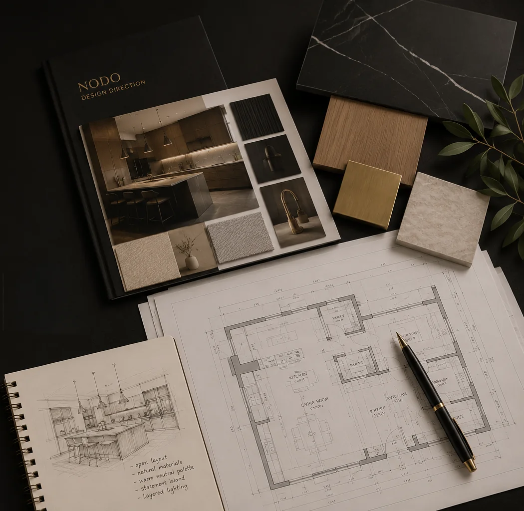 Design direction materials and residential drawing studies